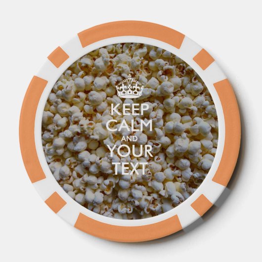 Aangepaste KEEP CALM EN Jouw tekst Poker Chips (Achterkant)