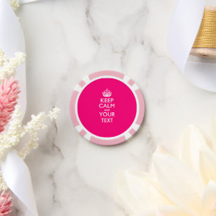 Aangepaste KEEP CALM EN Jouw tekst Poker Chips
