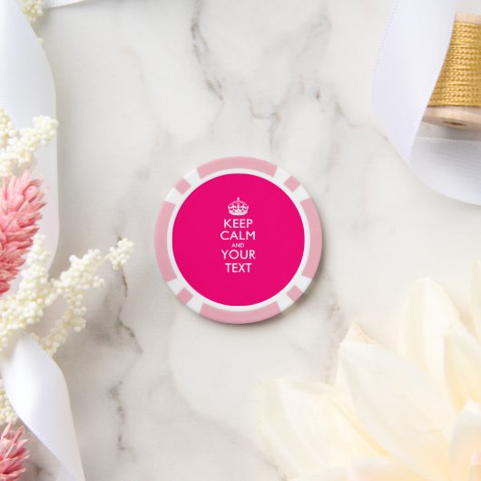 Aangepaste KEEP CALM EN Jouw tekst Poker Chips (Huwelijk)