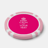 Aangepaste KEEP CALM EN Jouw tekst Poker Chips (Enkel)