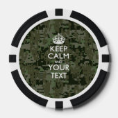 Aangepaste KEEP CALM EN Jouw tekst Poker Chips (Voorkant)