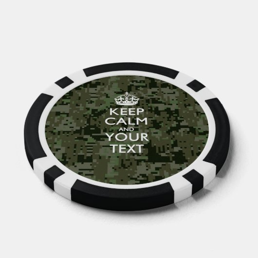 Aangepaste KEEP CALM EN Jouw tekst Poker Chips (Enkel)