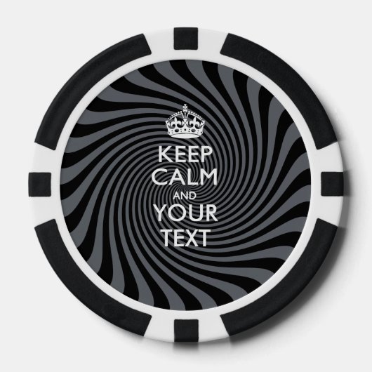 Aangepaste KEEP CALM EN Jouw tekst Poker Chips (Voorkant)