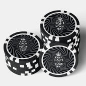 Aangepaste KEEP CALM EN Jouw tekst Poker Chips (Opstapeling)