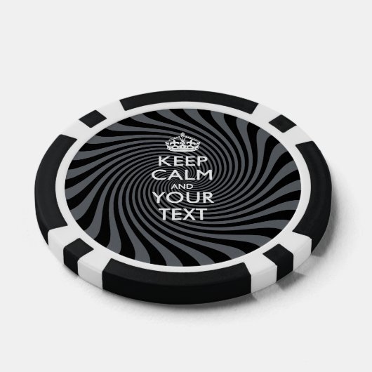 Aangepaste KEEP CALM EN Jouw tekst Poker Chips (Enkel)
