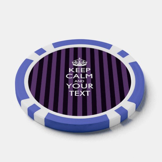 Aangepaste KEEP CALM EN Jouw tekst Poker Chips (Enkel)