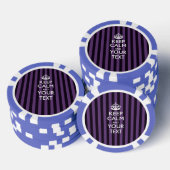 Aangepaste KEEP CALM EN Jouw tekst Poker Chips (Opstapeling)