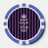 Aangepaste KEEP CALM EN Jouw tekst Poker Chips (Voorkant)