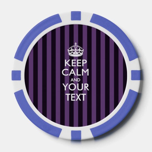 Aangepaste KEEP CALM EN Jouw tekst Poker Chips (Voorkant)