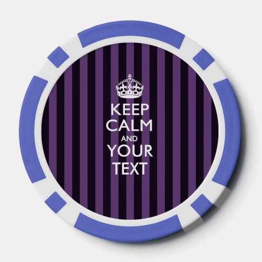 Aangepaste KEEP CALM EN Jouw tekst Poker Chips (Achterkant)
