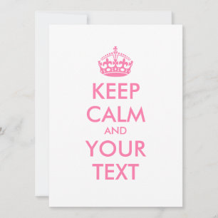 Aangepaste KEEP CALM en JOUW TEKST - roze woorden