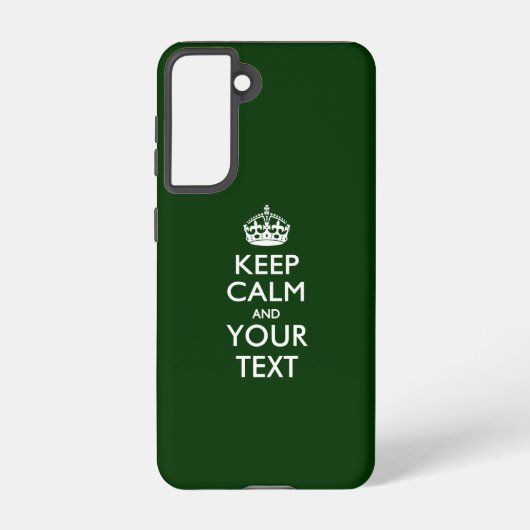 Aangepaste KEEP CALM EN Jouw tekst Samsung Galaxy Hoesje (Achterkant)