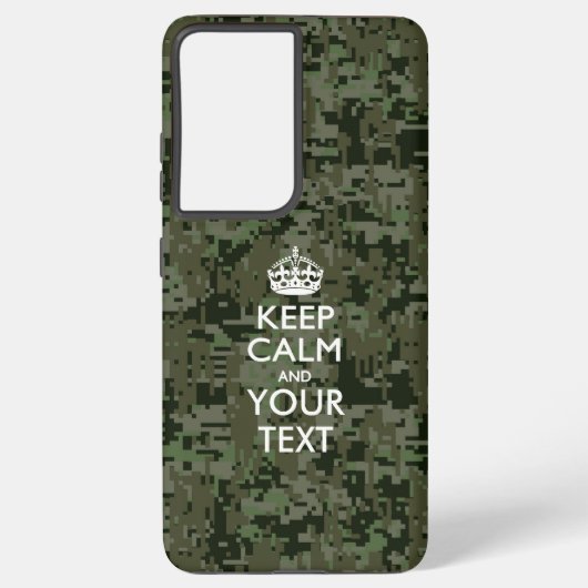 Aangepaste KEEP CALM EN Jouw tekst Samsung Galaxy Hoesje (Achterkant)