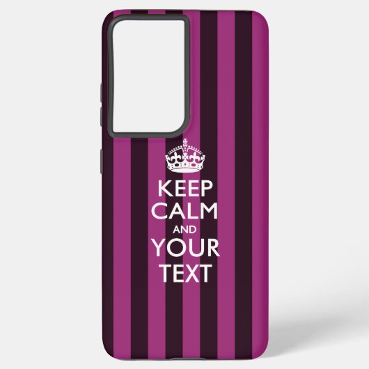 Aangepaste KEEP CALM EN Jouw tekst Samsung Galaxy Hoesje (Achterkant)