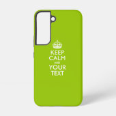 Aangepaste KEEP CALM EN Jouw tekst Samsung Galaxy Hoesje (Achterkant)