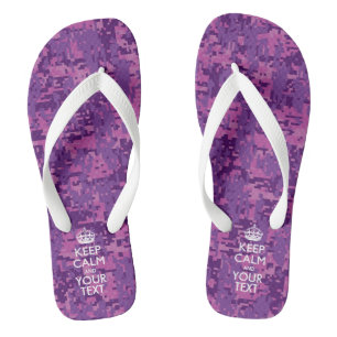 Aangepaste KEEP CALM en Jouw tekst Teenslippers