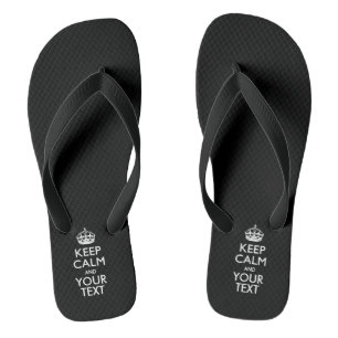 Aangepaste KEEP CALM en Jouw tekst Teenslippers
