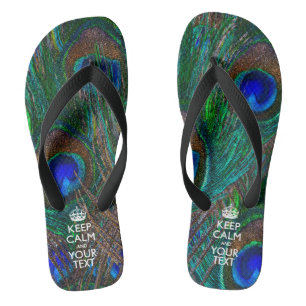 Aangepaste KEEP CALM en Jouw tekst Teenslippers
