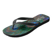 Aangepaste KEEP CALM en Jouw tekst Teenslippers (Schuin)