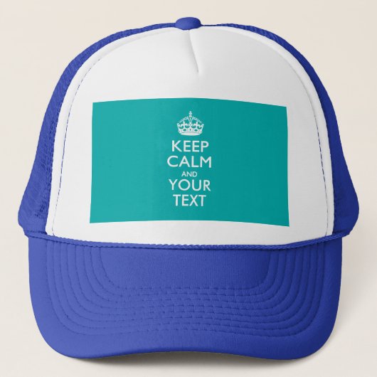 Aangepaste KEEP CALM EN Jouw tekst Trucker Pet (Voorkant)