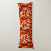 Aangepaste KEEP CALM EN Jouw tekst voor Bacon Lichaamskussen (Voorkant Verticaal)