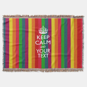 Aangepaste Keep Calm en Jouw tekst voor Cool Cft Deken