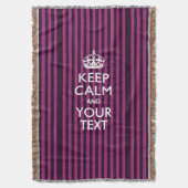 Aangepaste Keep Calm en Jouw tekst voor Cool Cft Deken (Voorkant Verticaal)