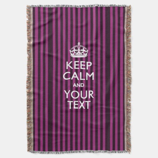 Aangepaste Keep Calm en Jouw tekst voor Cool Cft Deken (Voorkant Verticaal)