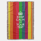 Aangepaste Keep Calm en Jouw tekst voor Cool Cft Deken (Voorkant Verticaal)