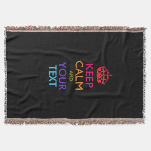 Aangepaste Keep Calm en Jouw tekst voor Cool Cft Deken