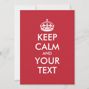 Aangepaste KEEP CALM en JOUW TEKST - witte woorden