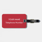 Aangepaste KEEP CALM en JOUW TEKST - witte woorden Bagagelabel (Achterkant horizontaal)