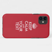 Aangepaste KEEP CALM en JOUW TEKST - witte woorden Case-Mate iPhone Case (Achterkant (horizontaal))