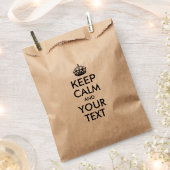 Aangepaste KEEP CALM en JOUW TEKST - zwarte woorde Bedankzakje (Geknipt)