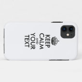 Aangepaste KEEP CALM en JOUW TEKST - zwarte woorde Case-Mate iPhone Case (Achterkant (horizontaal))