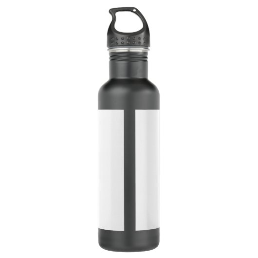 Aangepaste KEEP CALM en JOUW TEKST - zwarte woorde Waterfles (Achterkant)