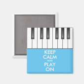 Aangepaste KEEP CALM en PLAY ON-Keyboard piano Magneet (Voorkant / Achterkant)