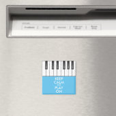 Aangepaste KEEP CALM en PLAY ON-Keyboard piano Magneet (Insitu (Vaatwasser))