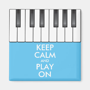 Aangepaste KEEP CALM en PLAY ON-Keyboard piano Magneet