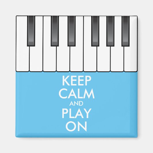 Aangepaste KEEP CALM en PLAY ON-Keyboard piano Magneet (Voorkant)