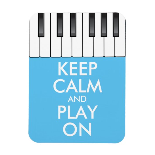 Aangepaste KEEP CALM en PLAY ON-Keyboard piano Magneet (Verticaal)