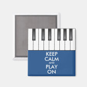 Aangepaste KEEP CALM en PLAY ON-Keyboard piano Magneet (Voorkant / Achterkant)