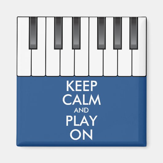 Aangepaste KEEP CALM en PLAY ON-Keyboard piano Magneet (Voorkant)