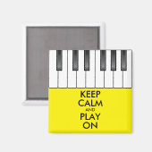 Aangepaste KEEP CALM en PLAY ON-Keyboard piano Magneet (Voorkant / Achterkant)