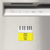 Aangepaste KEEP CALM en PLAY ON-Keyboard piano Magneet (Insitu (Vaatwasser))