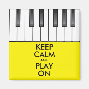 Aangepaste KEEP CALM en PLAY ON-Keyboard piano Magneet