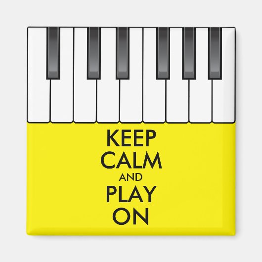 Aangepaste KEEP CALM en PLAY ON-Keyboard piano Magneet (Voorkant)