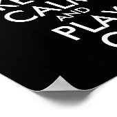 Aangepaste KEEP CALM en PLAY ON-Keyboard piano Poster (Hoek)
