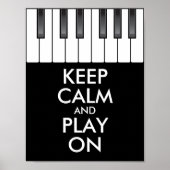 Aangepaste KEEP CALM en PLAY ON-Keyboard piano Poster (Voorkant)