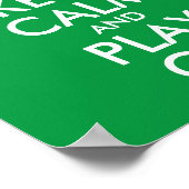 Aangepaste KEEP CALM en PLAY ON-Keyboard piano Poster (Hoek)